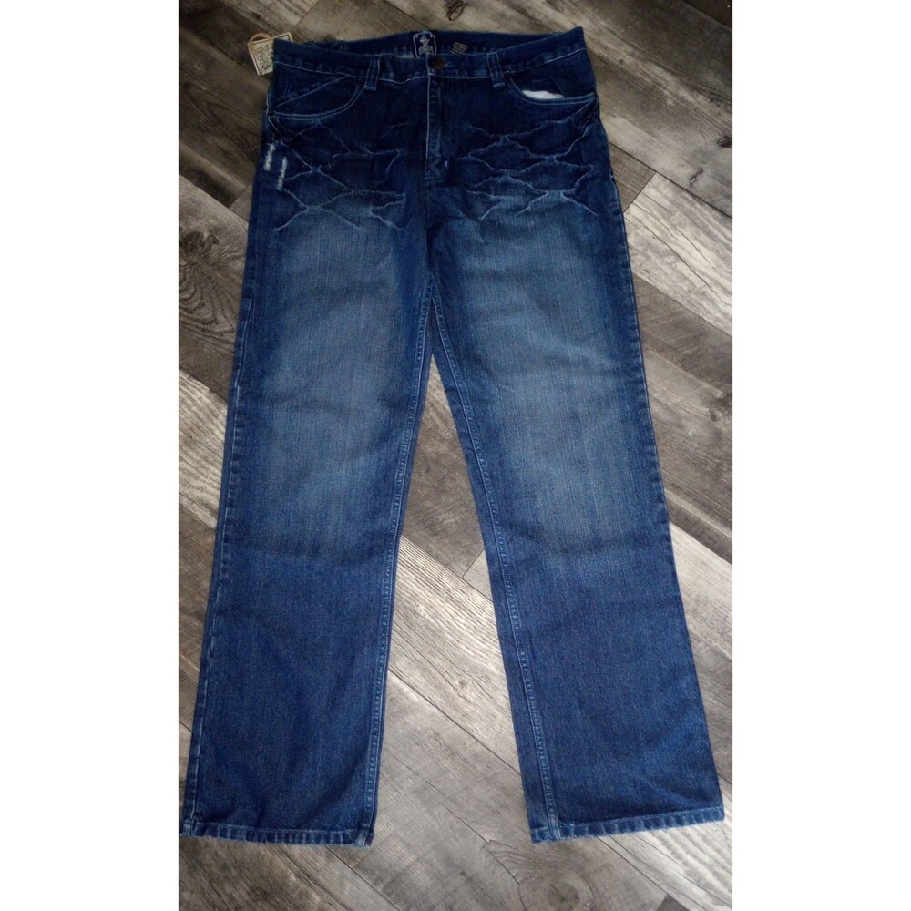 Piasaa Men's W38/L34 Regular Fit 100% Cotton Y2K Style Jeans, NWT
